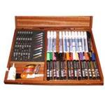 Coffret pour décoration de montures, strass, paillettes, posca, cires or et argents, colle a strass